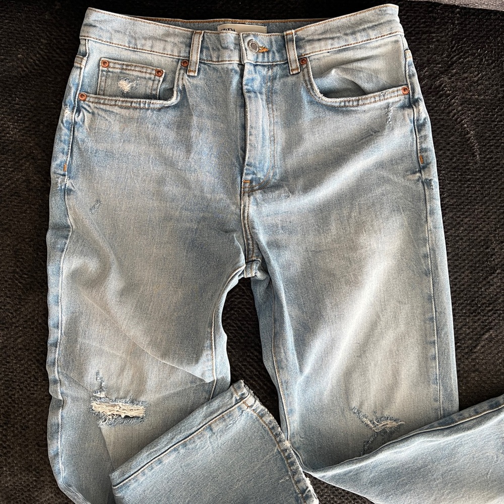 Zara slim straight leg jeans